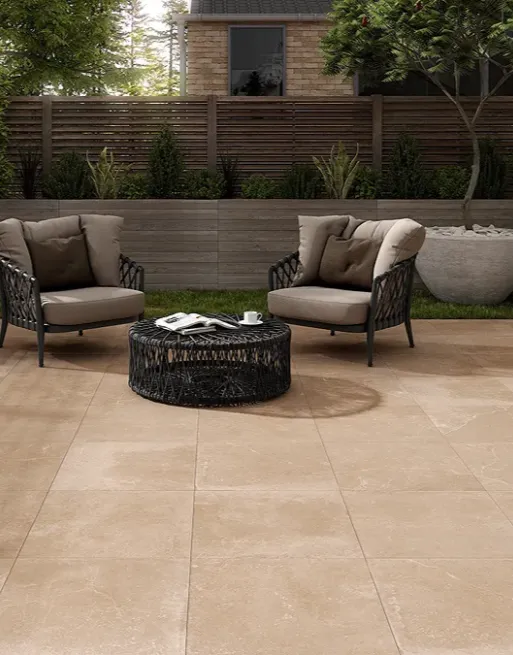 Alor Outdoor Beige Stone Effect Floor Tiles
