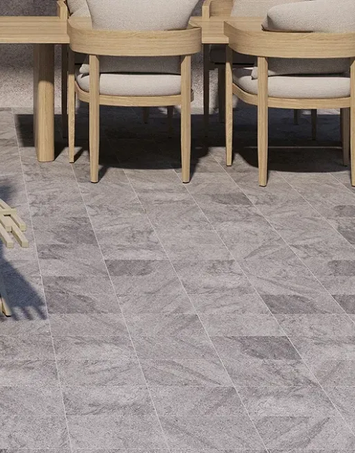 Fago Outdoor Dark Grey Stone Effect Wall & Floor Tiles