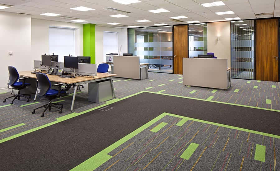 Sleek carpet tiles design