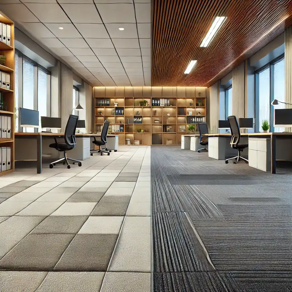 Traditional Carpet Vs Carpet Tiles in Office