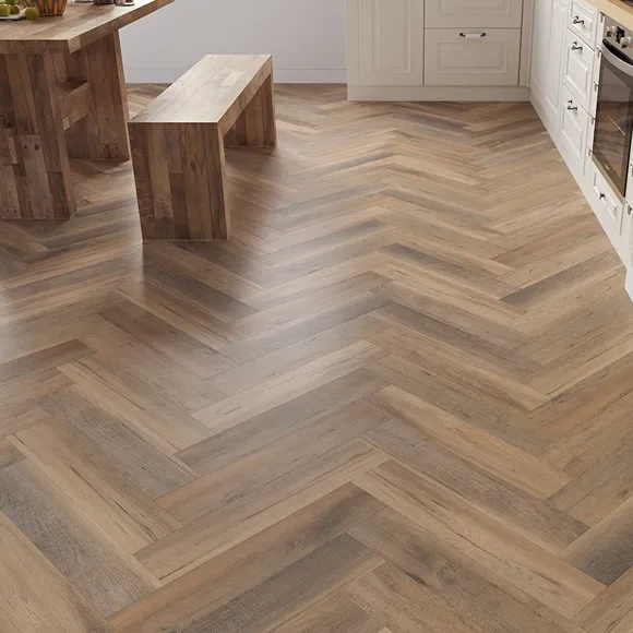 Beachfront Oak Herringbone SPC Flooring 1