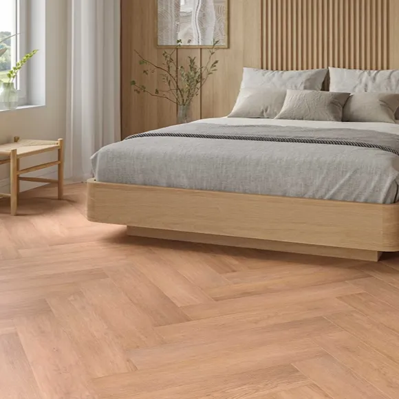 Bronzewood Oak Herringbone LVT Flooring