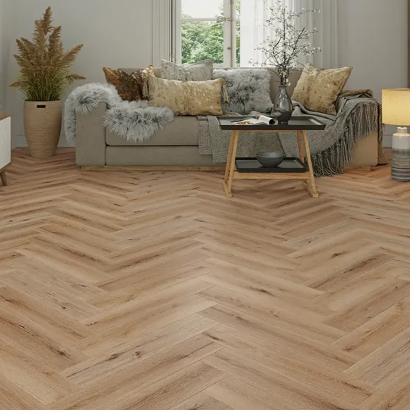 Classic Dusky Herringbone Click Vinyl