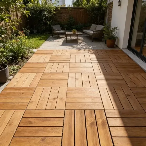 Durable Wooden Interlocking Balcony Flooring