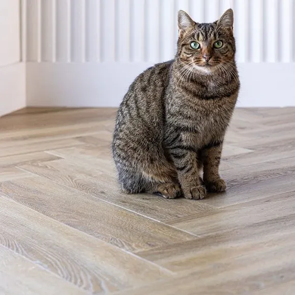 Flaxen Oak Herringbone Vinyl