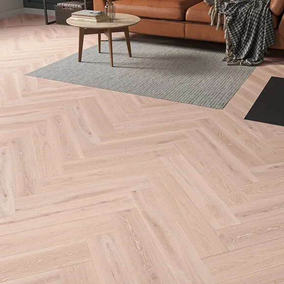 Heather Oak Herringbone SPC Flooring 1