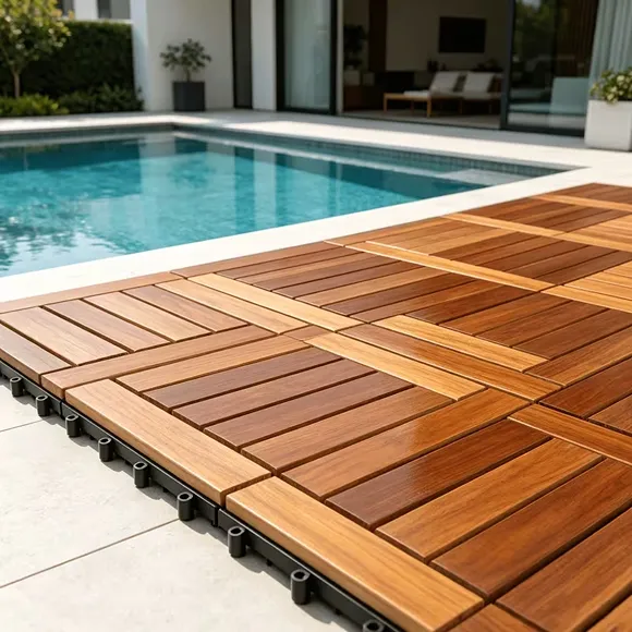 Interlocking Wood Deck Tiles