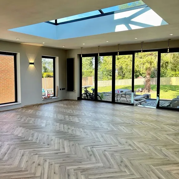 Latte Oak Herringbone Click Vinyl SPC