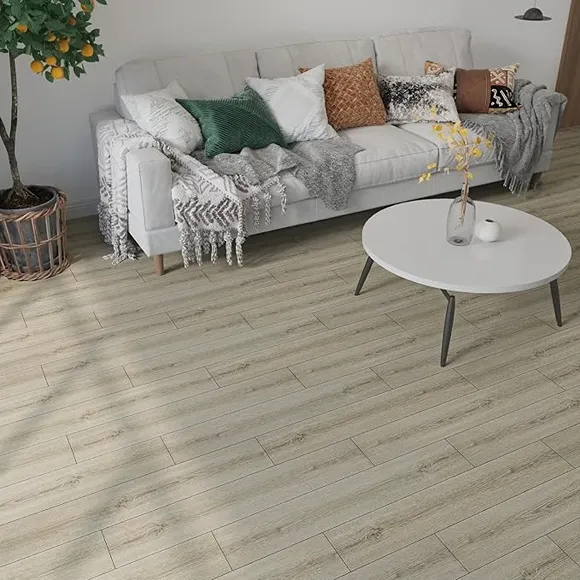 Light Brown Wood Effect Vinyl Planks