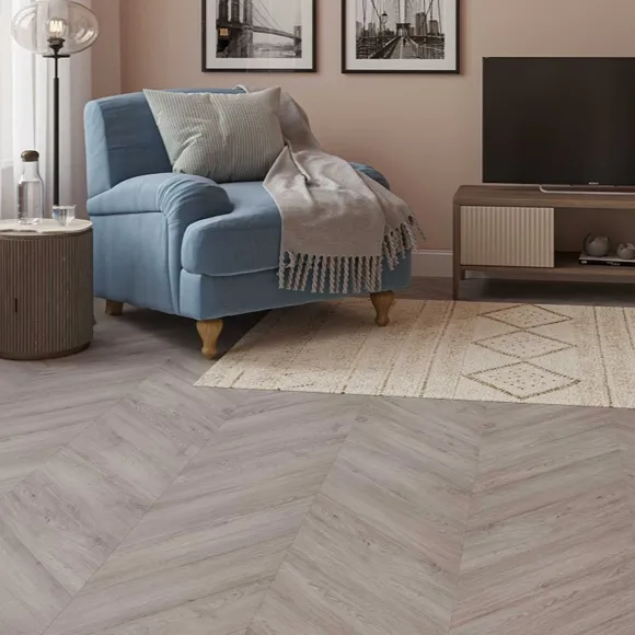 Meridian Oak Chevron LVT Flooring