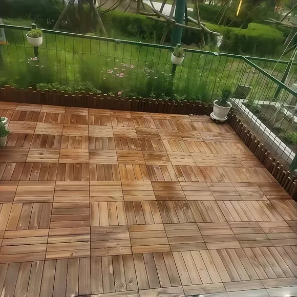 Oil Brushed Pine Wood Deck Planks