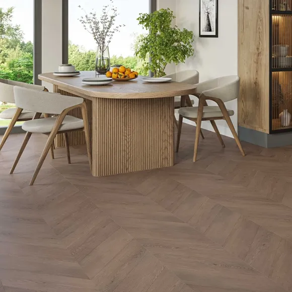 Portree Oak Chevron LVT Flooring