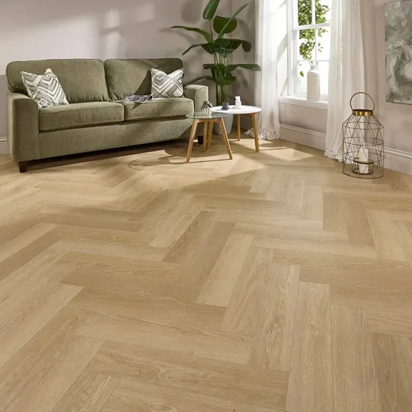 Pure Oak Herringbone Vinyl