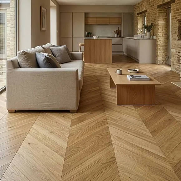 Select Oak Chevron UV Oiled Flooring