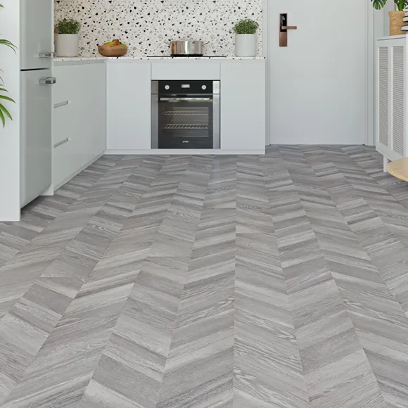 Steele Oak Chevron Laminate Flooring