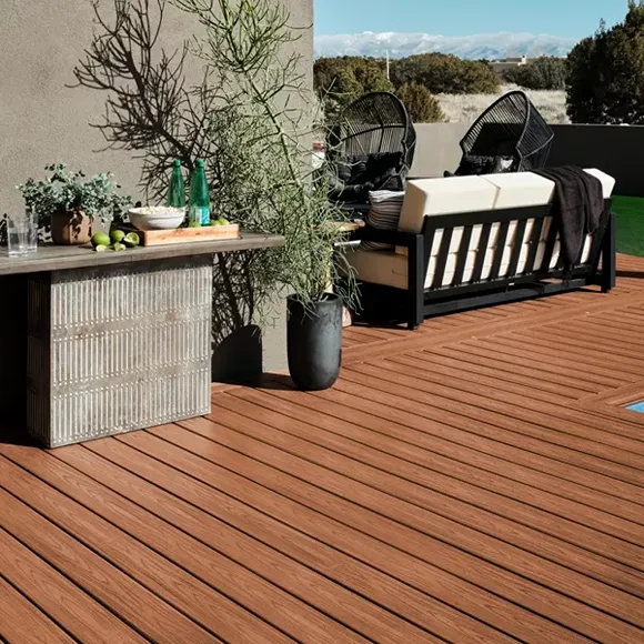 Tiki Torch Composite Decking Sample Board