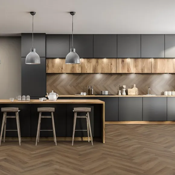 Uni Oak Herringbone Click Vinyl SPC
