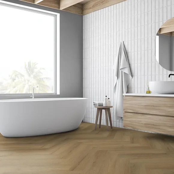 Waffle Oak Herringbone Click Vinyl SPC 1