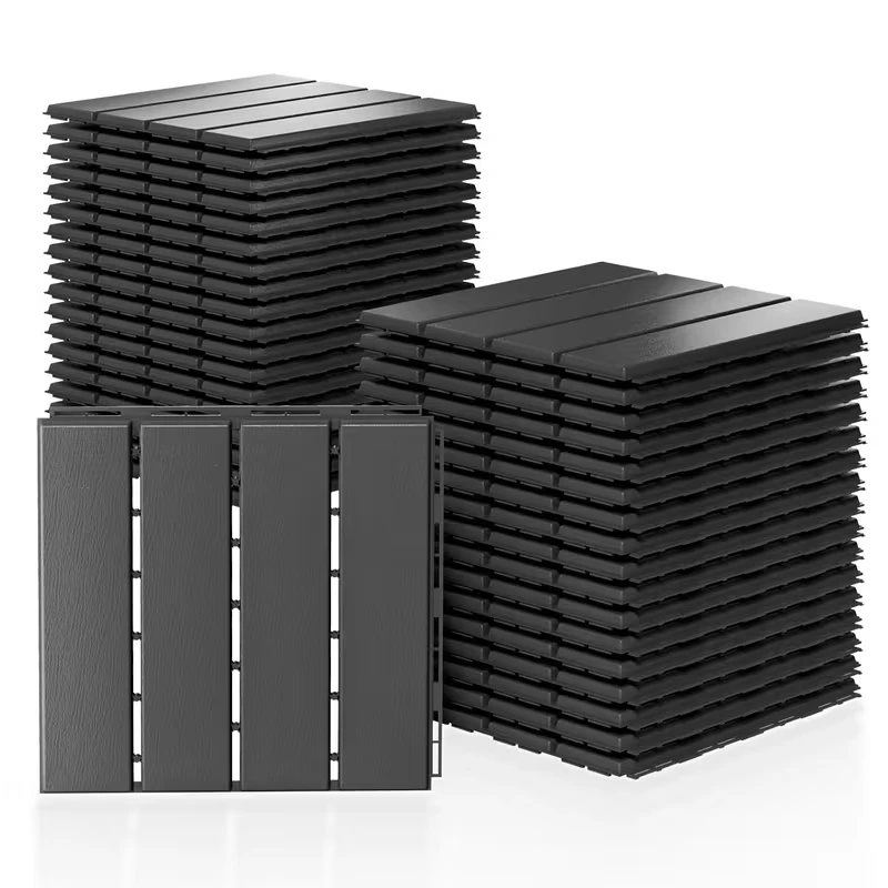 Waterproof Dark Gray Patio Floor Tiles 1