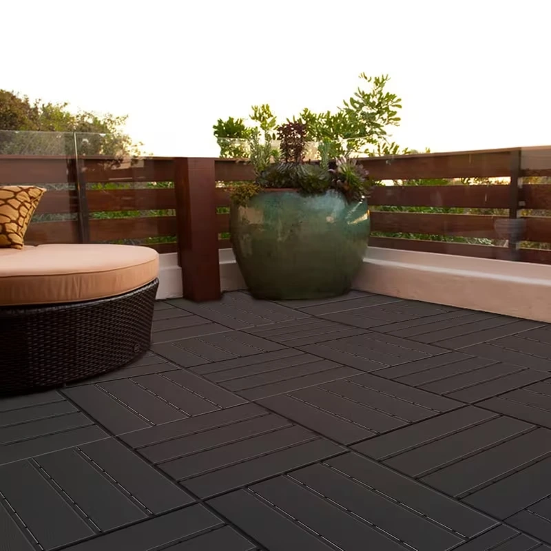 Waterproof Dark Gray Patio Floor Tiles