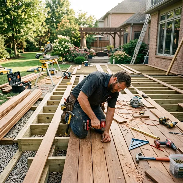 Deck Flooring Installation Work