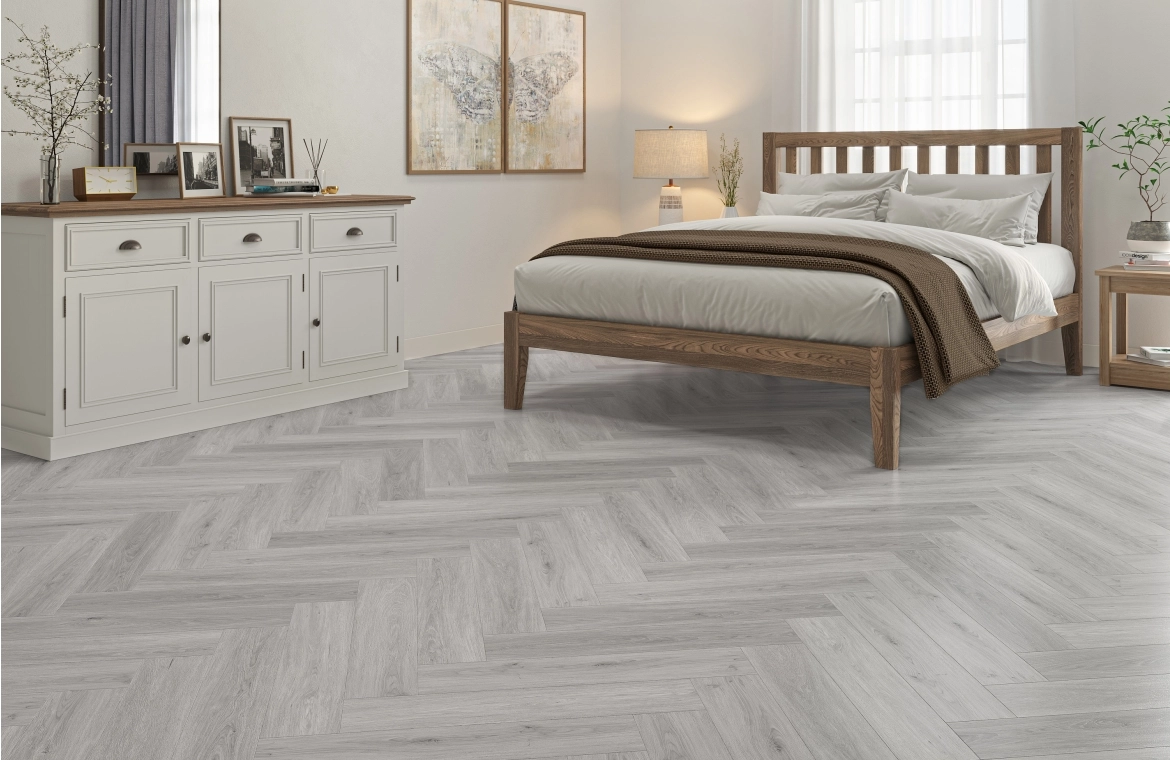 Pewter Oak Parquet Flooring